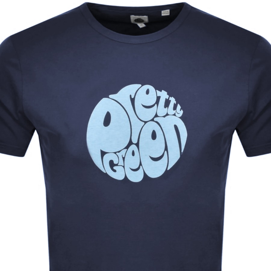 Alternative Image for ProductPretty Green Gillespie Logo T Shirt Navy2